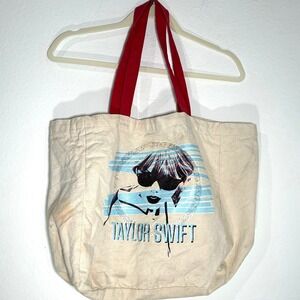 Taylor Swift Red Era Merch Tote Bag OS Cream Red Swiftie 2012 Graphic Canvas‎